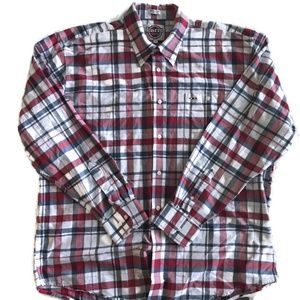 Larro Men's Plaid Long Sleeve Shirt-Size XXL